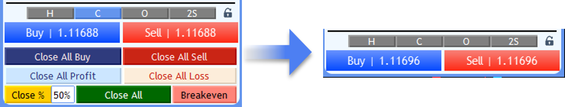 Screenshot: Trade Buttons