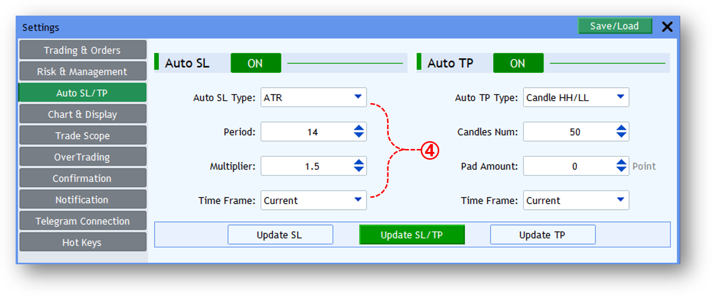Screenshot: 📊 Spread / ATR Display