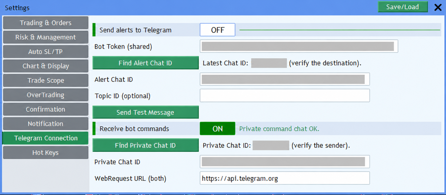 Screenshot: ✈️ Telegram Connection