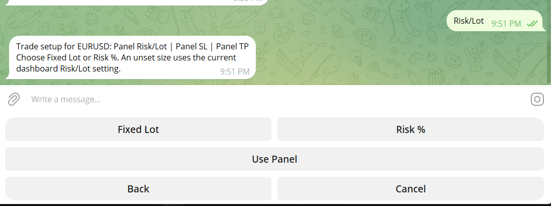 Screenshot: ✈️ Telegram Connection