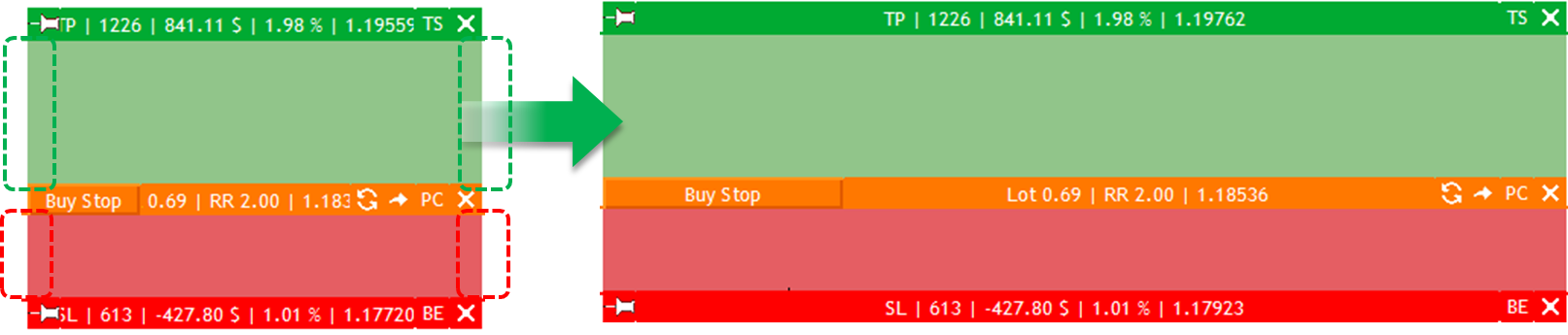 Screenshot: Trade Line Properties