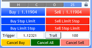 Screenshot: Two Stage Order Panel