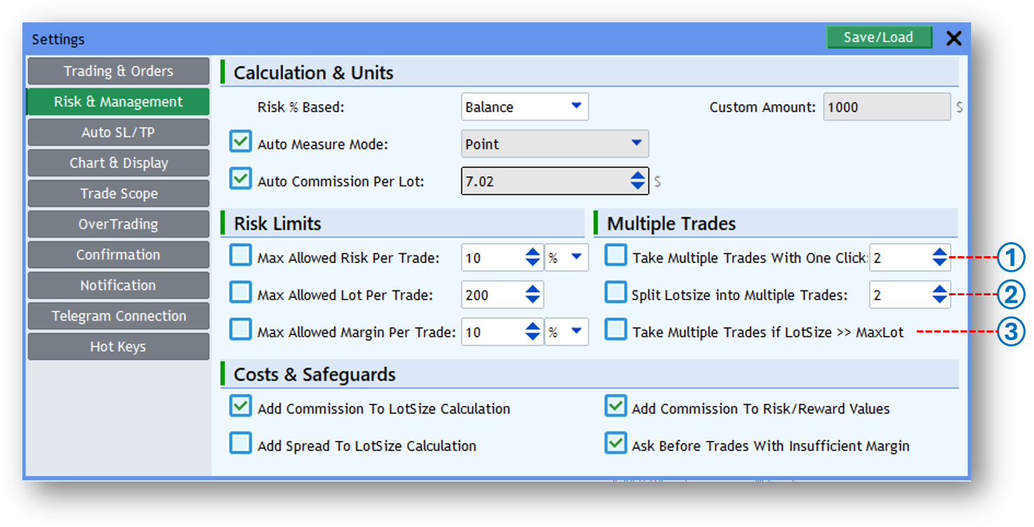 Screenshot: Multiple Order Handling