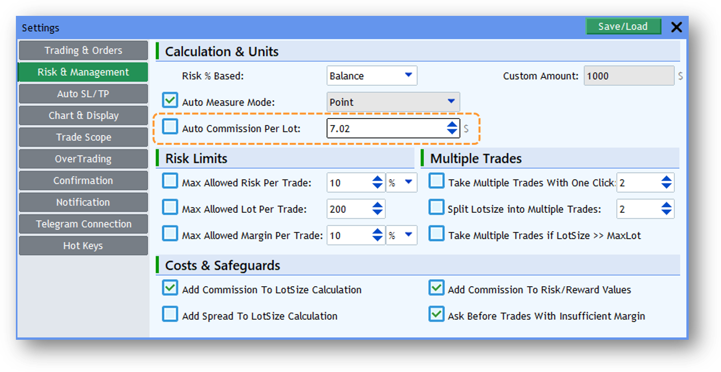 Screenshot: Trade Statistics