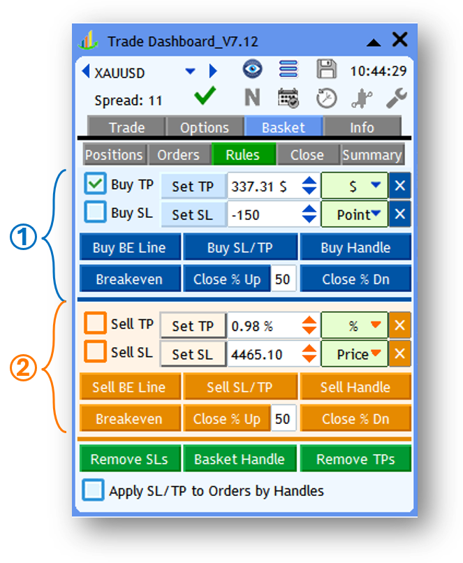Screenshot: 📜 Rules Tab